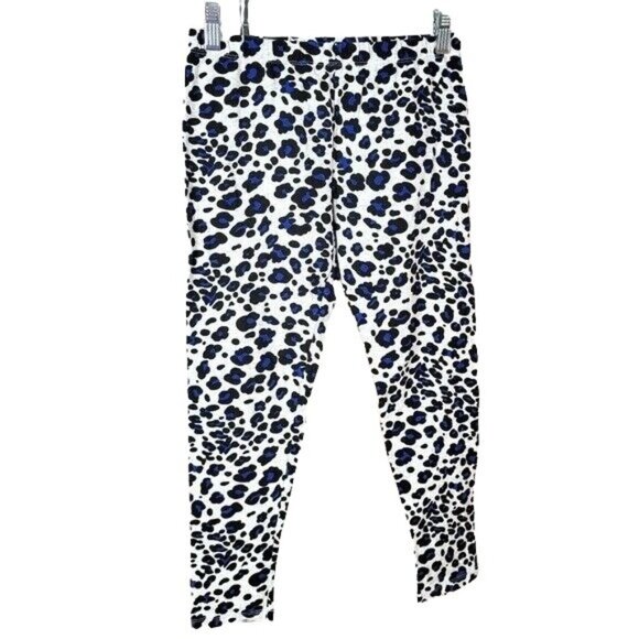 2/$15 Epic Threads Girls Animal Print Leggings White Black Blue XL Pull On Pants - Picture 1 of 7